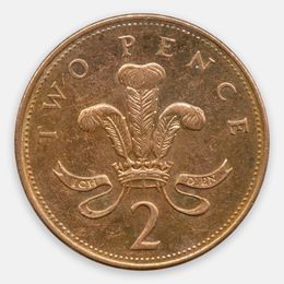 2 пенса 1998-2008 Великобритания (Very Fine)