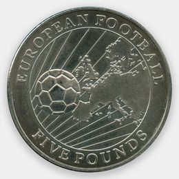 Чемпионат Европы по футболу 5 фунтов 1996 Гернси (сост. UNC)