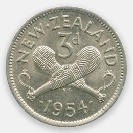 3 пенса 1953-1956 Новая Зеландия (Very Fine)