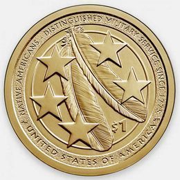 Сакагавея. Индейцы в армии (D) 1 доллар 2021 США