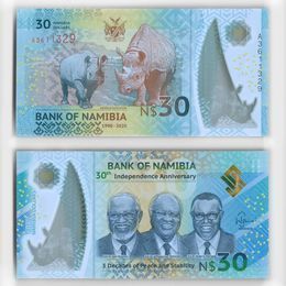 Банкнота 30 лет Независимости 30 долларов 2020 Намибия (сост. UNC)