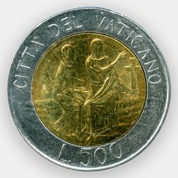 500 лир 1986 Ватикан (сост. about UNC)