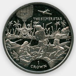 Серебряная звезда 1 крона 2005 Остров Мэн (сост. UNC)