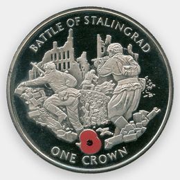 Сталинградская битва 1 крона 2004 Гибралтар (сост. UNC)