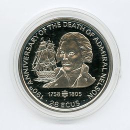 190 лет со дня смерти адмирала Нельсона 2,8 экю 1995 Гибралтар