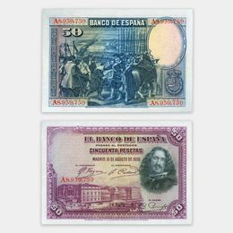 Банкнота 50 песет 1928 Испания (сост. Very Fine)