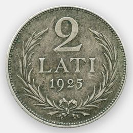 2 лата 1925 Латвия (Very Fine)