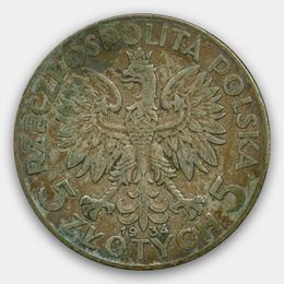 Королева Ядвига 5 злотых 1934 Польша (сост. Very Fine)