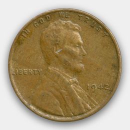 Линкольн 1 цент 1942 США (сост. Very Fine)