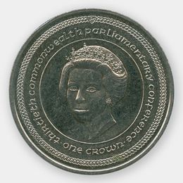 Конференция стран Содружества 1 крона 1984 Остров Мэн (сост. UNC)