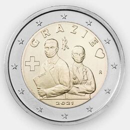 Медицинские профессии 2 евро 2021 Италия 