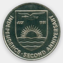 Второй год Независимости 5 долларов 1981 Кирибати