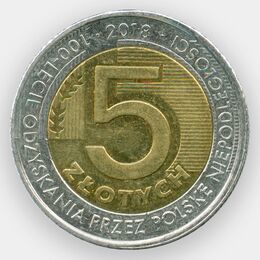 100 лет независимости 5 злотых 2018 Польша