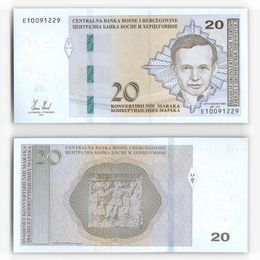 Банкнота 20 конвертируемых марок 2012 Босния и Герцеговина (сост. UNC)