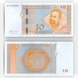 Банкнота 10 конвертируемых марок 2017 Босния и Герцеговина (сост. UNC)