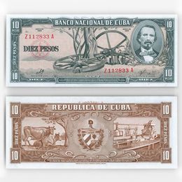 Банкнота 10 песо 1960 Куба (сост. UNC)