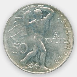 3 года Пражскому восстанию 50 крон 1948 Чехословакия