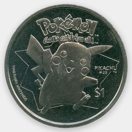 Пикачу. Покемоны 1 доллар 2001 Ниуэ