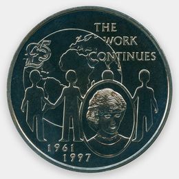 5 лет со дня смерти Принцессы Дианы 5 фунтов 2002 Гернси