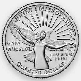 Писательница Майя Энджелоу 25 центов 2022 (D) США