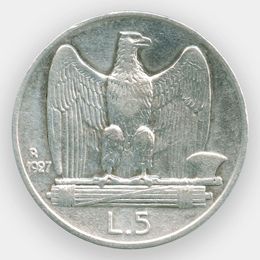 5 лир 1927 Италия
