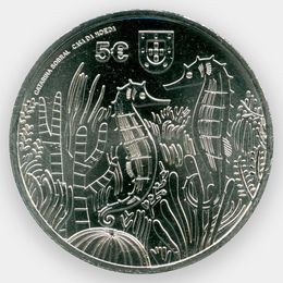 Морской конек 5 евро 2021 Португалия