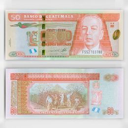 Банкнота 50 кетцалей 2013 Гватемала (сост. UNC)
