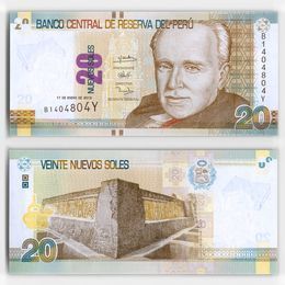 Банкнота 20 новых солей 2013 Перу (сост. UNC)