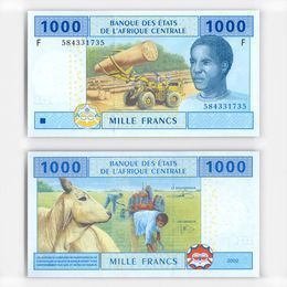 Банкнота 1000 франков 2002 Экваториальная Гвинея (сост. UNC)