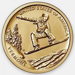 Сноубординг. Американские инновации 1 доллар 2022 США (D)