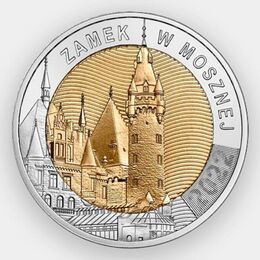 Мошненский замок 5 злотых 2022 Польша (сост. UNC)
