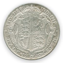 1/2 кроны 1920 Великобритания (сост. Very Fine)