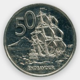 50 центов 1968 Новая Зеландия (сост. UNC)