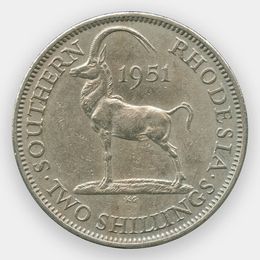 2 шиллинга 1951 Южная Родезия (Южная Африка)