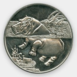 Бегемот 1 доллар 2005 Сьерра-Леоне (сост. Proof)