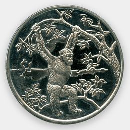 Шимпанзе 1 доллар 2006 Сьерра-Леоне (сост. Proof)