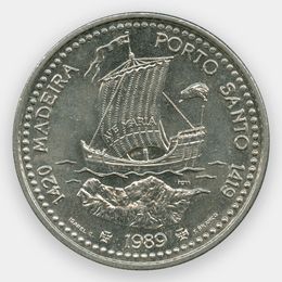 Открытие острова Мадейра 100 эскудо 1989 Португалия 