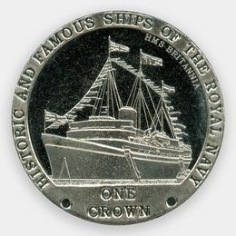 Корабли Королевского флота - HMS Britannia 1 крона 2008 Тристан-да-Кунья (сост. Proof)