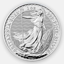 Стоящая Британия 2 фунта 2022 Великобритания (Серебро 0,999 31,21 гр) (сост. UNC)