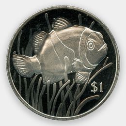Рыба-клоун 1 доллар 2018 Британские Виргинские острова (сост. Proof)