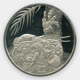 Краб 2 фунта 2018 Брит. терр. Индийского океана (сост. Proof)