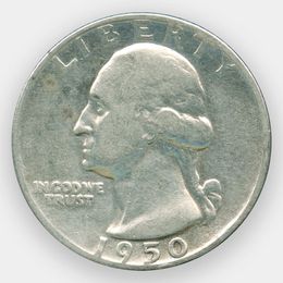 25 центов 1950 США (сост. Very Fine)