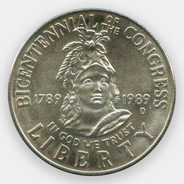 200 лет Конгрессу 50 центов 1989 США (сост. UNC)