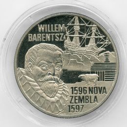 Виллем Баренц 5 евро 1996 Нидерланды (сост. Proof)