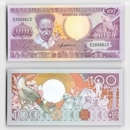 Банкнота 100 гульденов 1986 Суринам (сост. UNC)