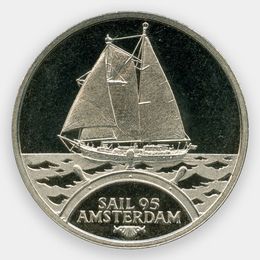 Регата в Амстердаме. Шхуна Эндрахт 2 экю 1995 Нидерланды (сост. Proof)