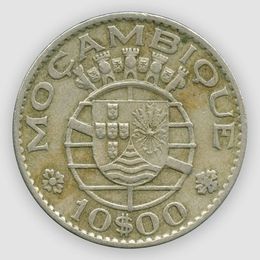 10 эскудо 1968-1974 Мозамбик (сост. Vey Fine)