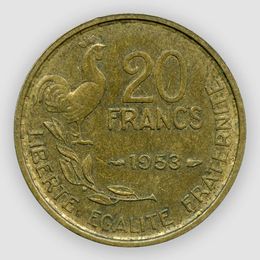 20 франков 1950-1954 Франция (сост. Very Fine)