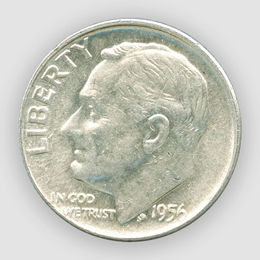 1 дайм (10 центов) 1956 США (XFine)