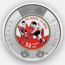 50 лет Суперсерии СССР — Канада (цветная) 2 доллара 2022 Канада